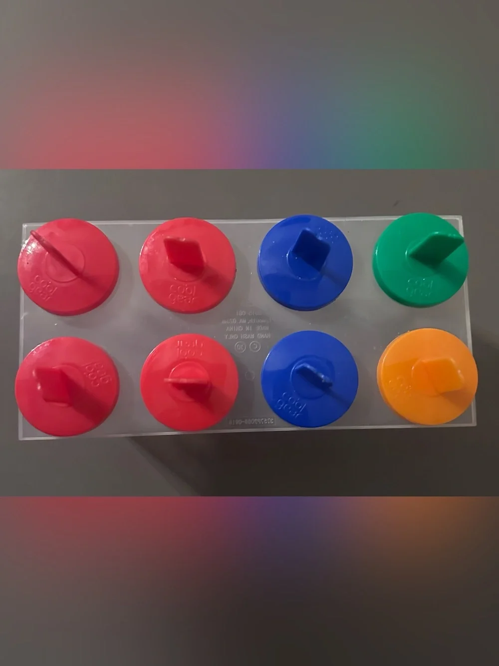 Cool Gear Ice Pop Tray 8 Molds Multi-Color Reusable BPA Free Popsicle Maker